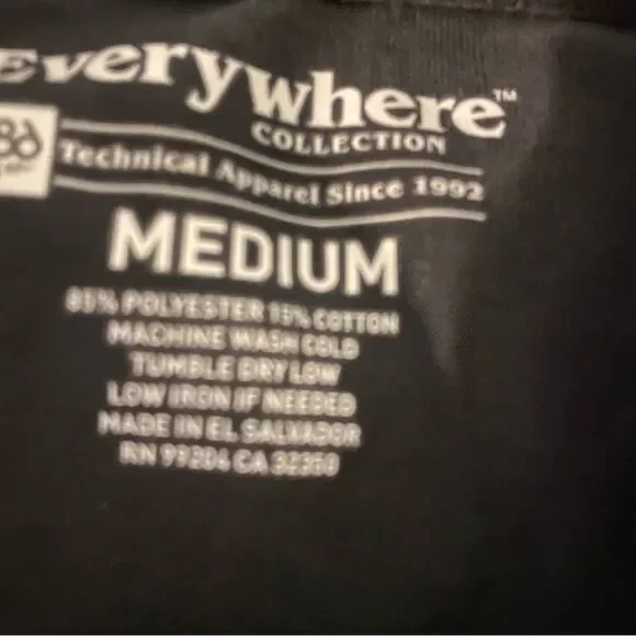 686 Men’s Everywhere Tech Polo Black Polo Shirt Size-Medium - Picture 5 of 13